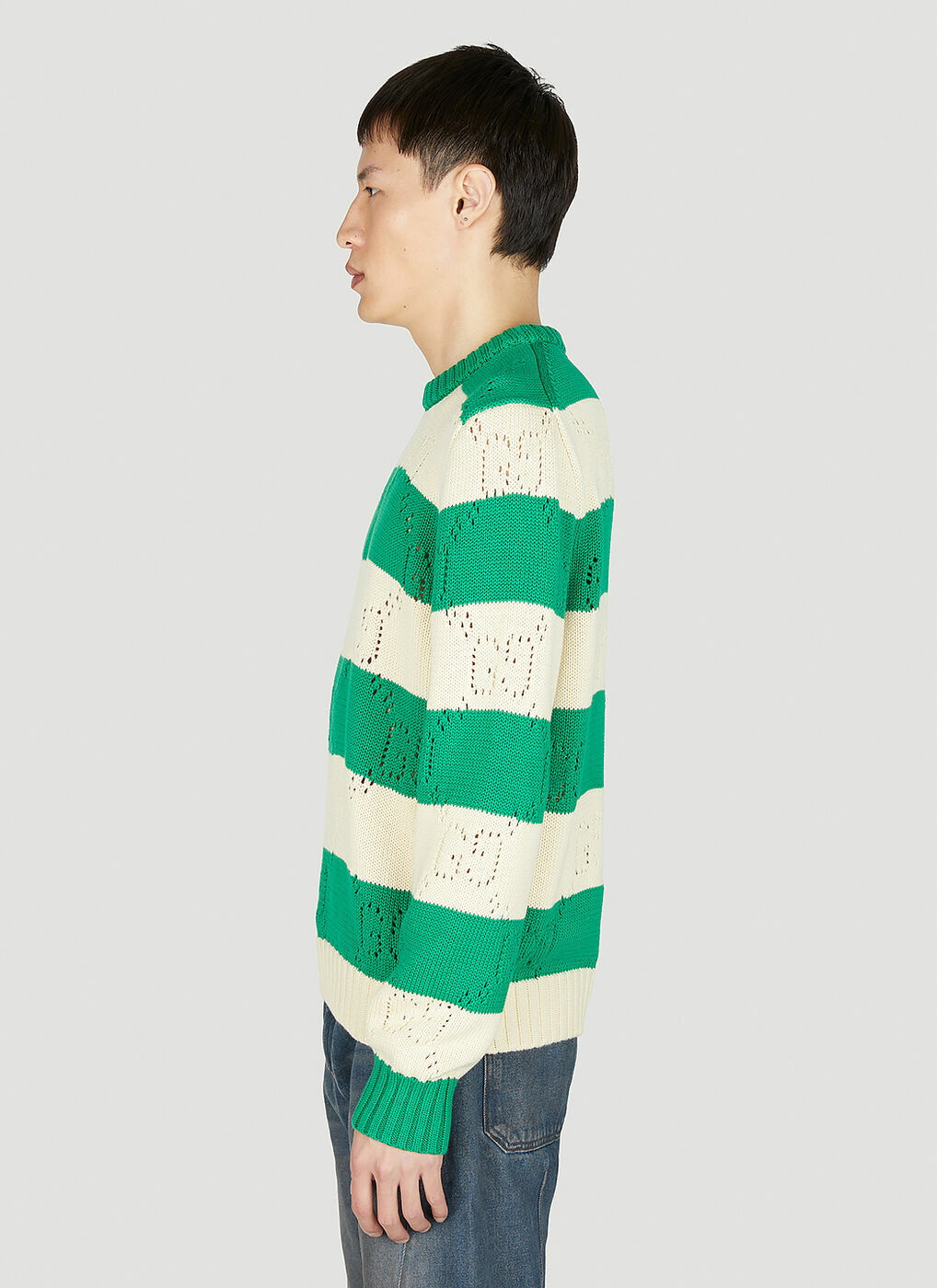 Gucci - Striped Sweater in Green Gucci