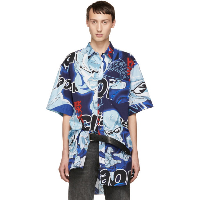 Photo: Vetements Blue Anime Bowling Shirt