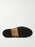 Grenson - Epsom Leather-Trimmed Suede Penny Loafers - Neutrals