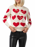 MC2 Saint Barth Woman Crewneck Sweater With All I Want For Xmas Is You Embroidery