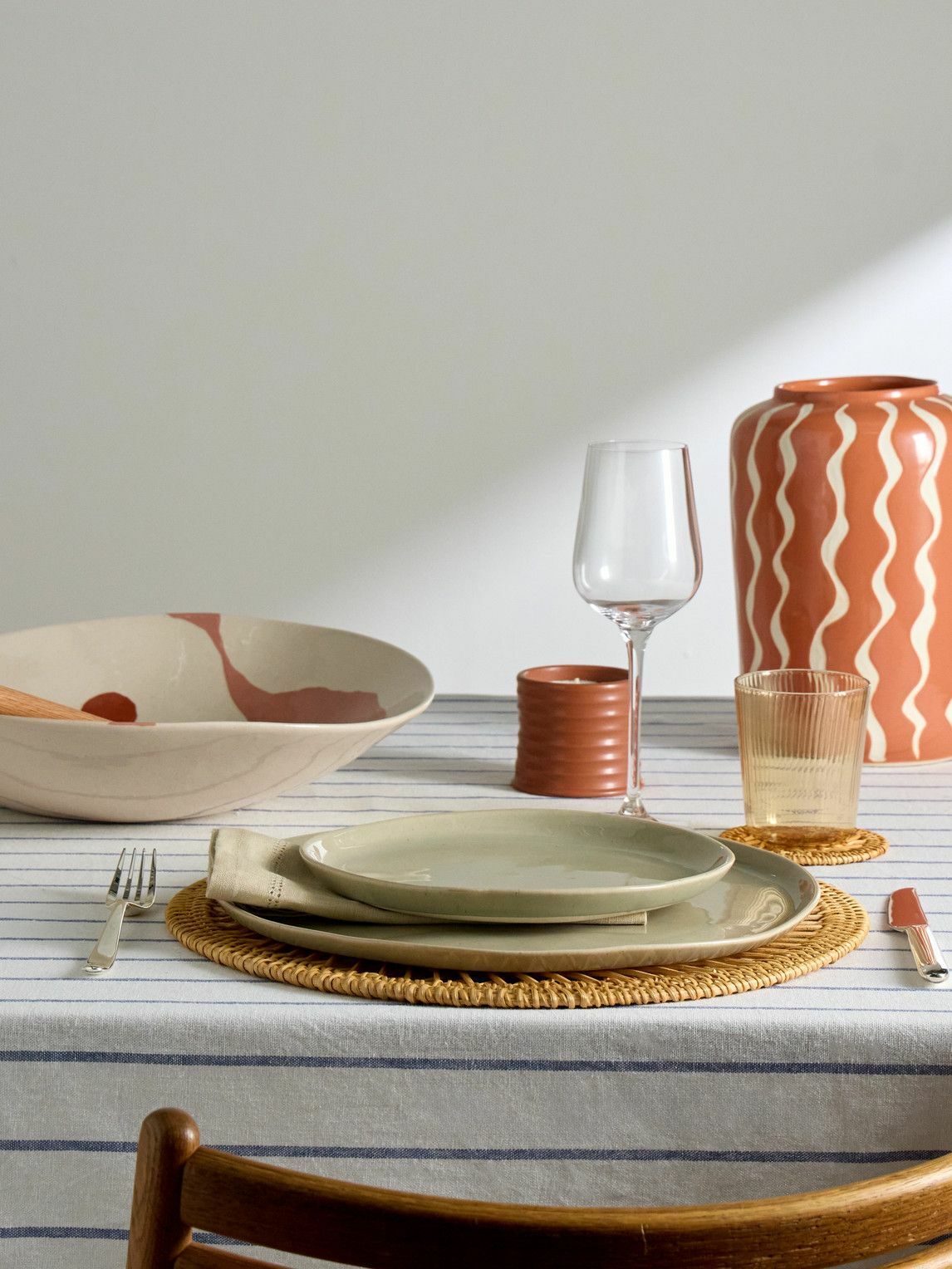 The Conran Shop - Serenity Painted Glazed Stoneware Bowl, 40cm