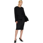TOTEME Black Open-Front Bouclé Blazer