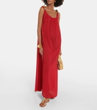 Adriana Degreas Holiday open-back chiffon maxi dress