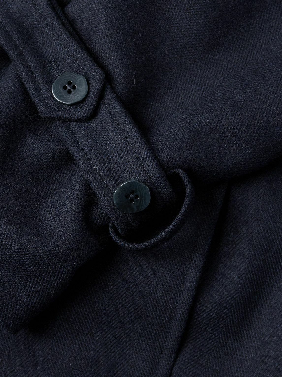 Stòffa - Raglan Belted Wool Coat - Blue STÒFFA