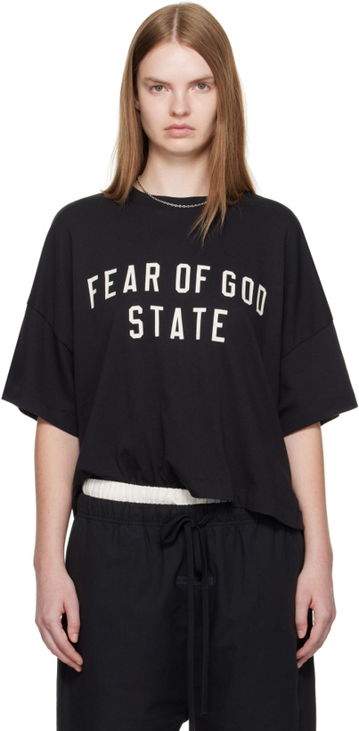 Photo: Fear of God ESSENTIALS Black Boxy T-shirt