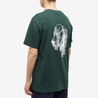 Pass~Port Men's Bloodhound T-Shirt in Forest Green