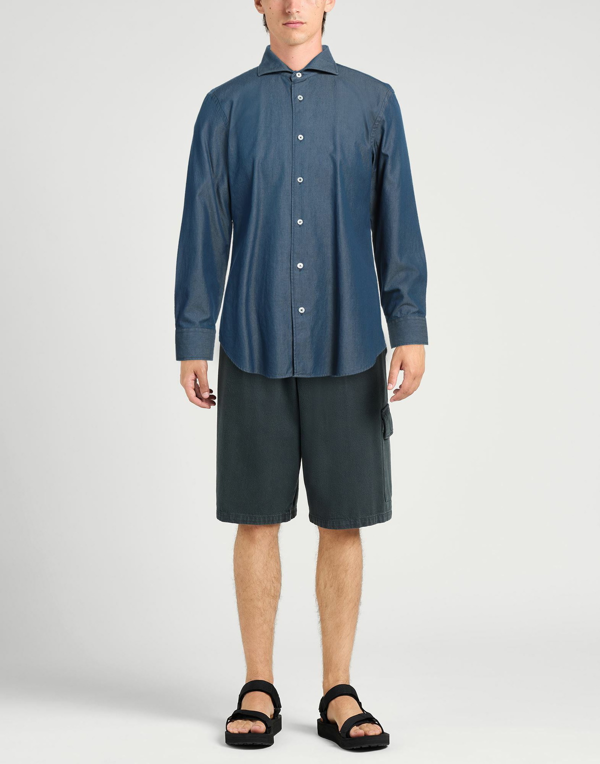 Fedeli Mens Shirt in Navy