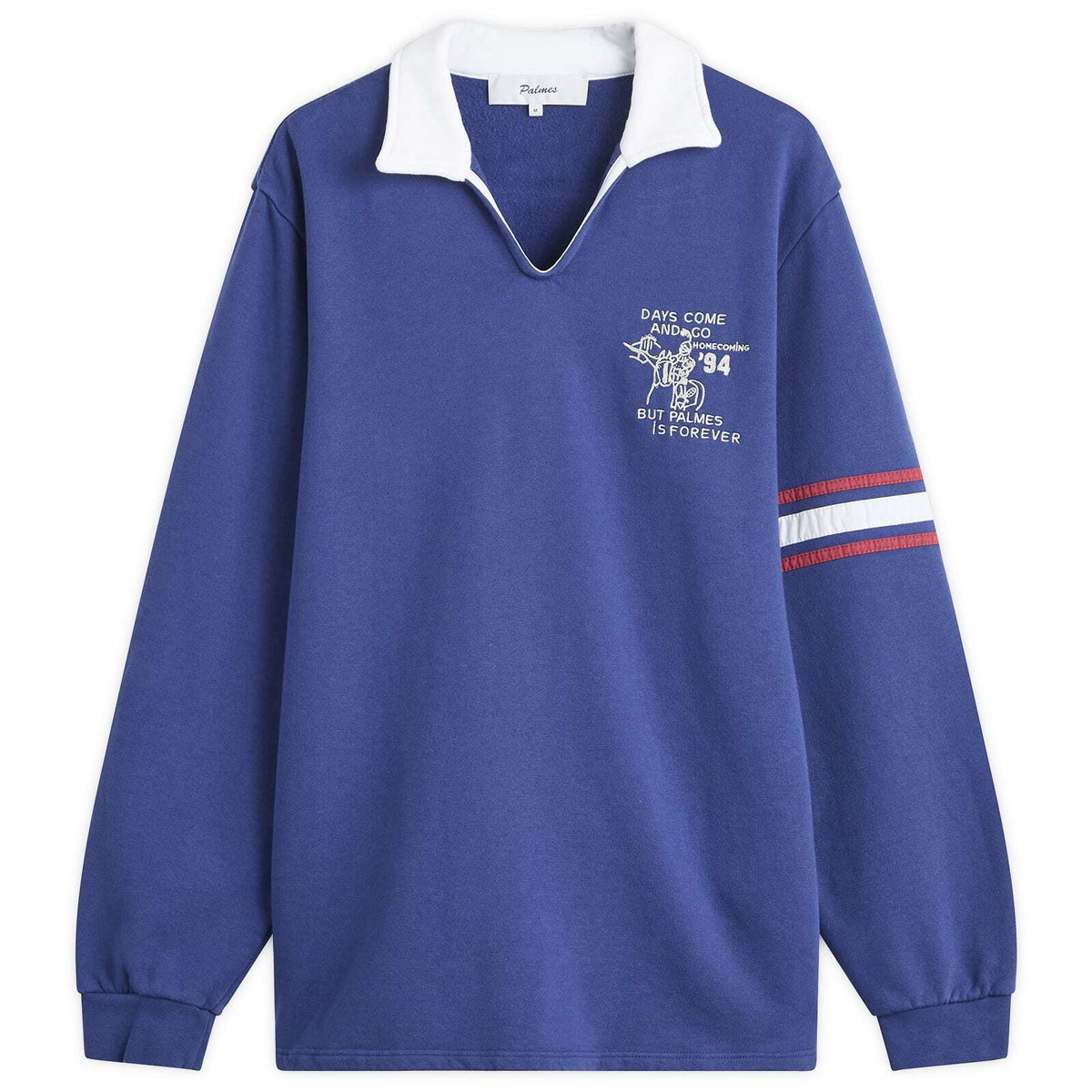 Palmes Men's Forever Open Rugby Shirt in Blue