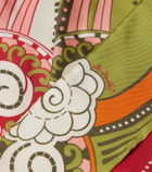 La DoubleJ Fringed printed silk scarf