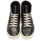 Rick Owens Black and Off-White Geothrasher High-Top Sneakers