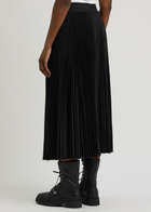 Helmut Lang Pleated Logo-jacquard Woven Midi Skirt Black