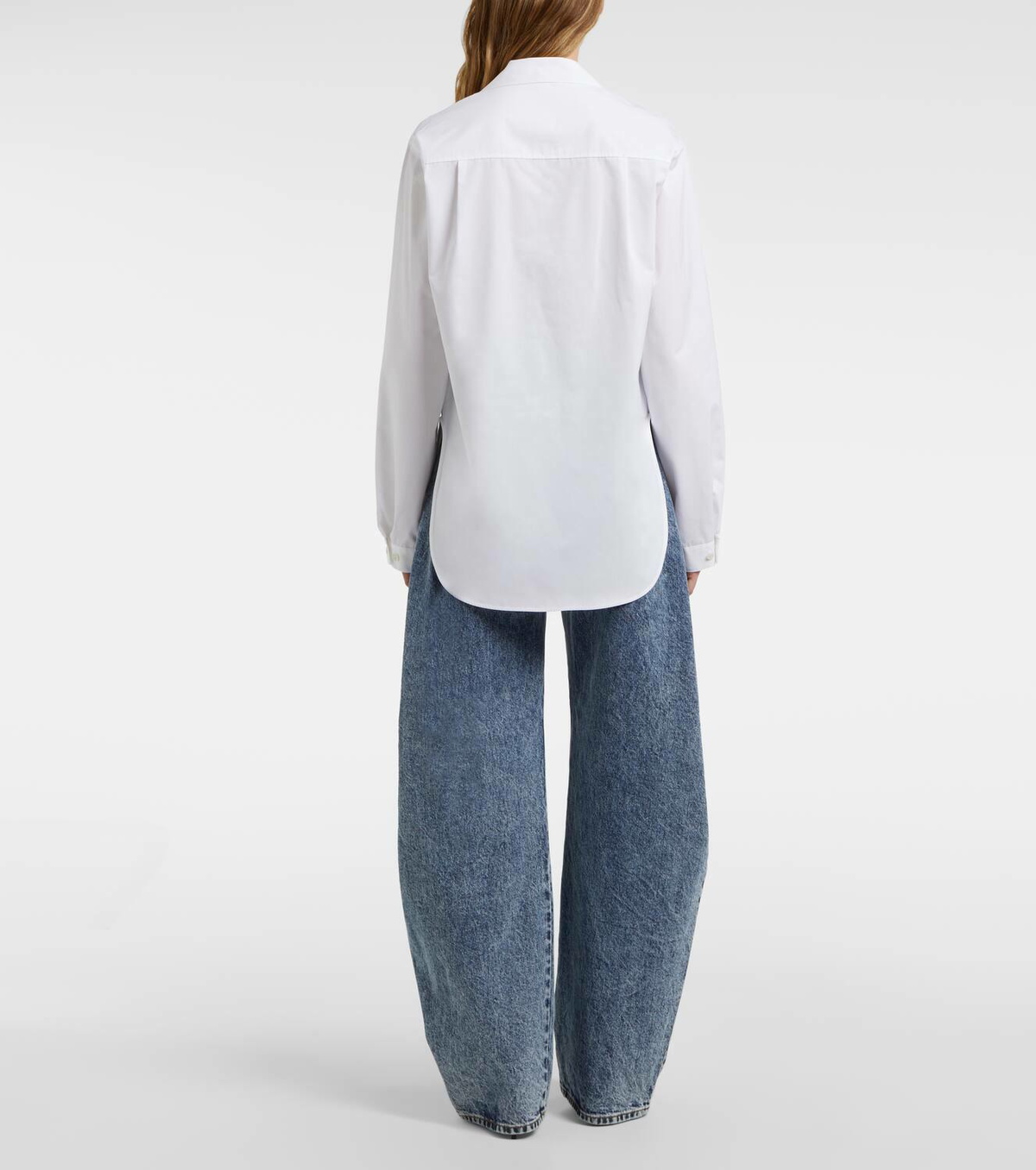 Alaïa Scarf cotton blouse