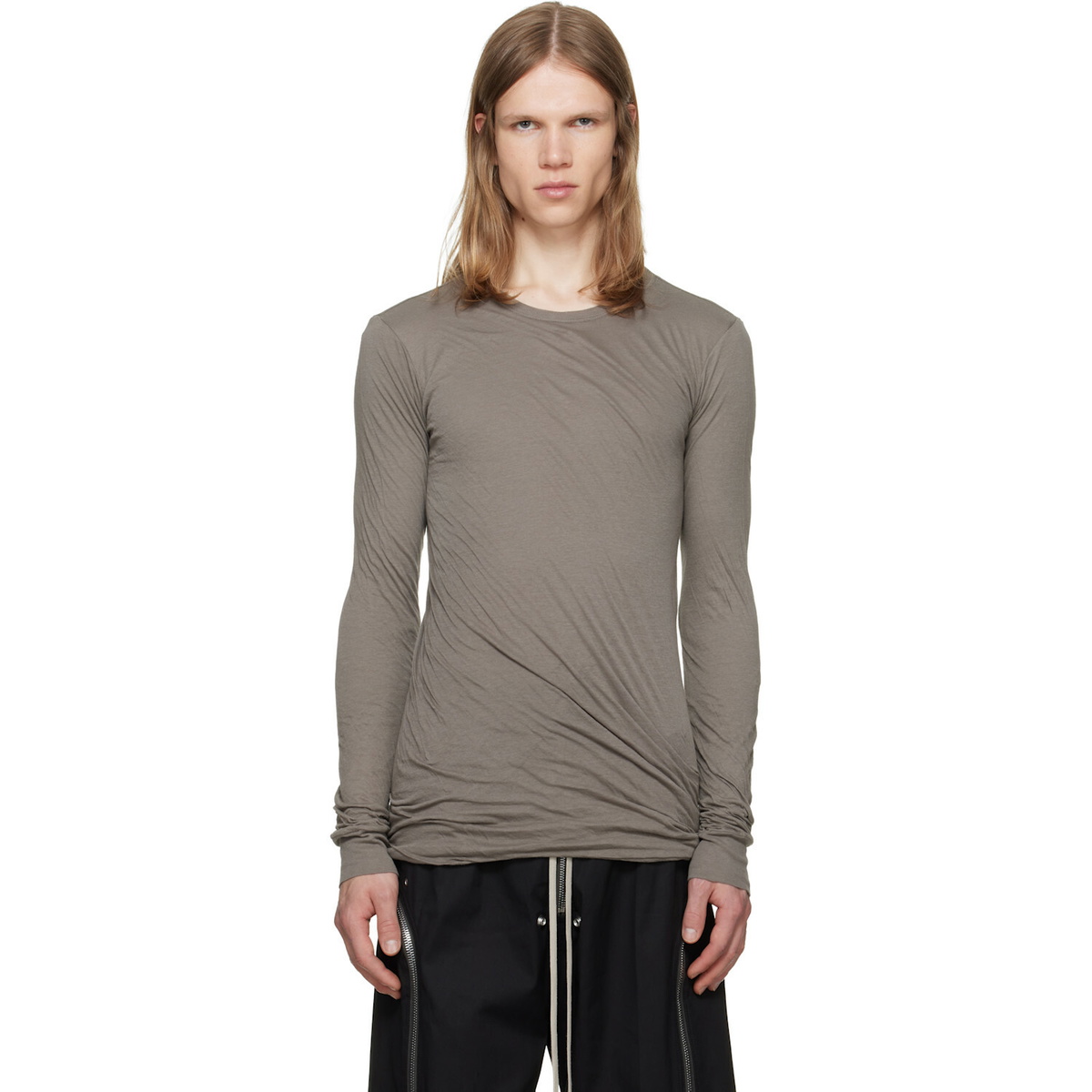 Rick Owens Gray Tower Double LS T-shirt