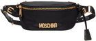 Moschino Black Lettering Belt Bag