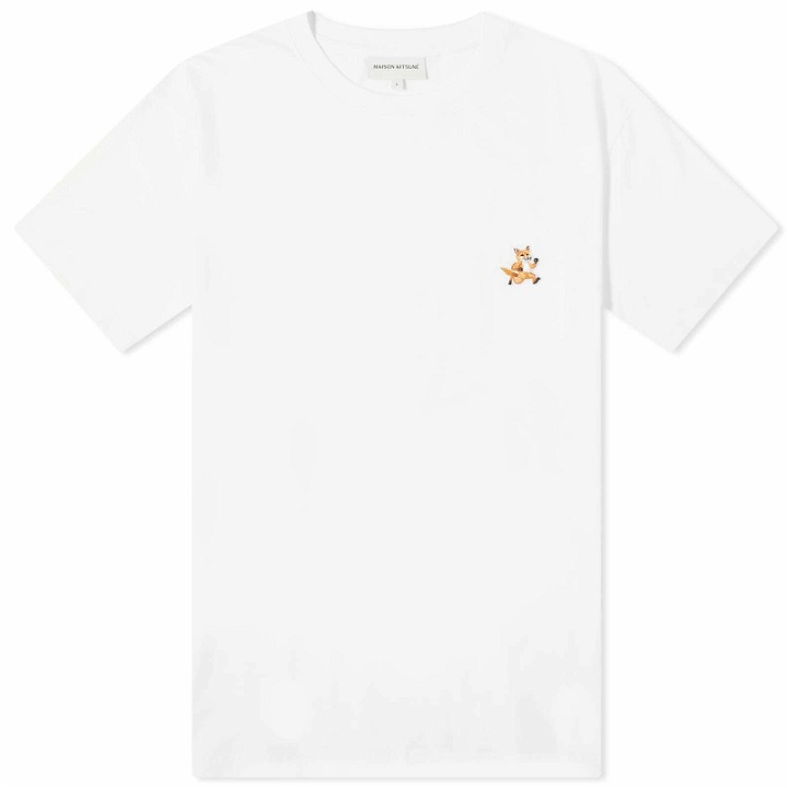 Photo: Maison Kitsuné Men's Speedy Fox Patch Comfort T-Shirt in White