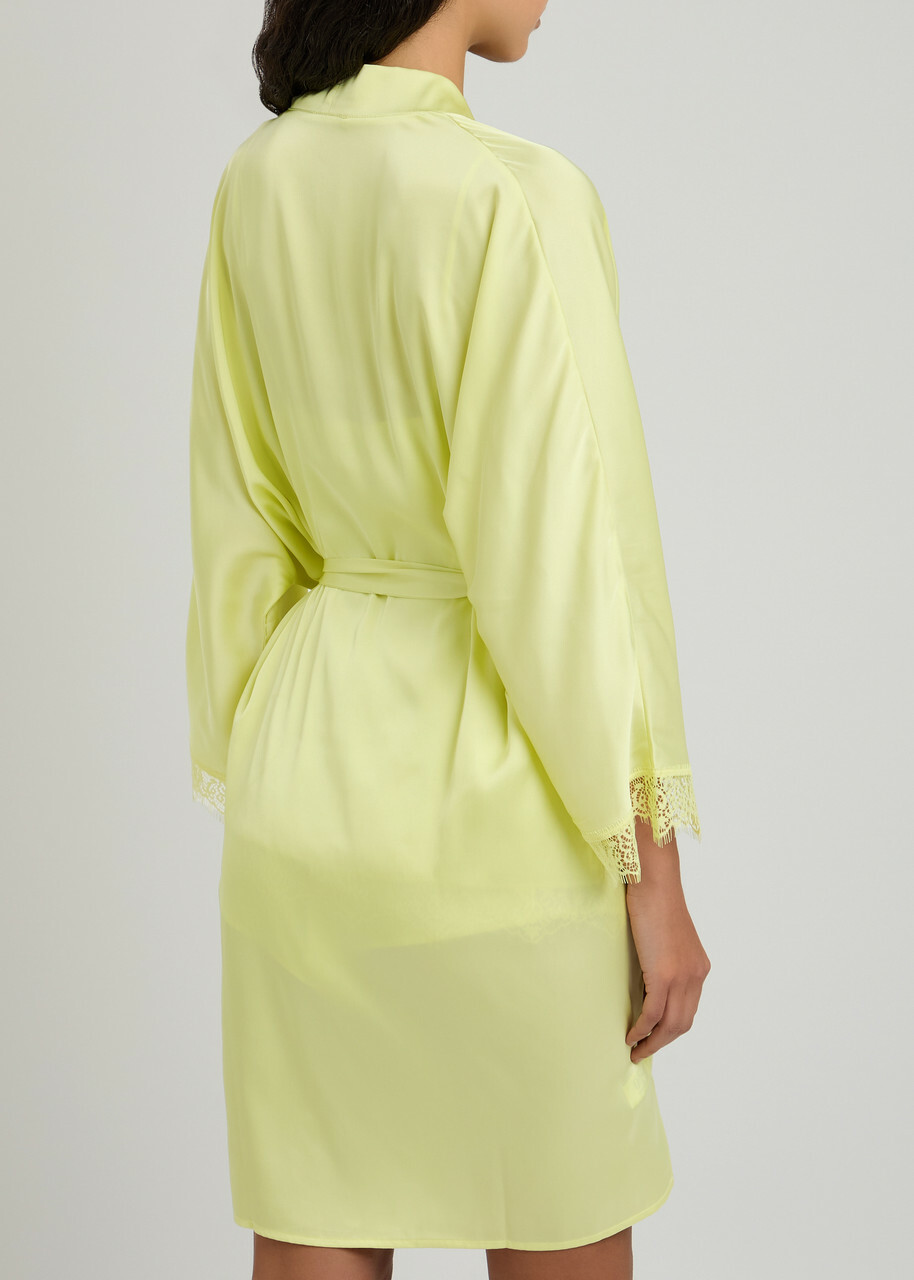 Simone PÉRÈLE Satin Secrets Satin Robe Yellow
