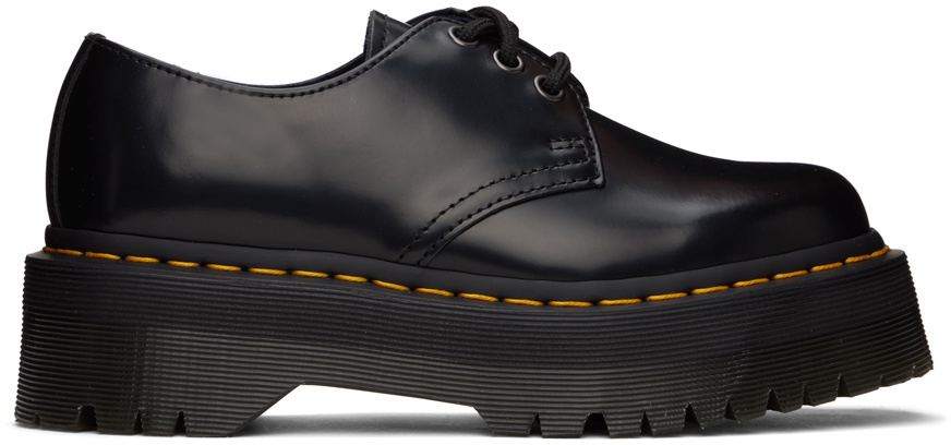 Dr. Martens Black 8053 Leather Platform Casual Oxfords