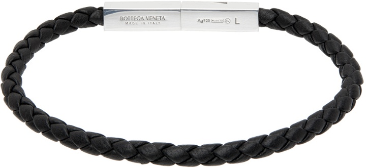 Photo: Bottega Veneta Black Braid Bracelet