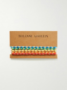 Roxanne Assoulin - Kaleidoscope Set of Five Enamel and Gold-Tone Beaded Bracelets