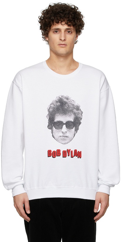 Photo: WACKO MARIA White 'Bob Dylan' Sweatshirt