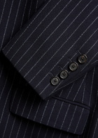 Nili Lotan Gertrude Pinstriped Wool Jacket Navy