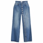 Jean Paul Gaultier Women's Button Jeans in Vintage Blue