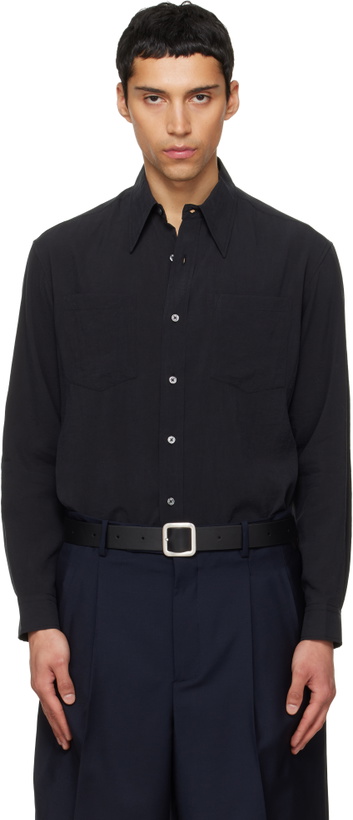 Photo: TONYWACK Black Silk Crepe Shirt