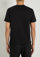 Ami Paris Logo-embroidered Cotton T-shirt Black