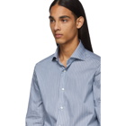 Ermenegildo Zegna Blue and White Stripe Shirt