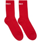 Alexander McQueen Red Gothic Socks