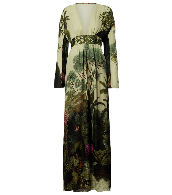 Photo: Johanna Ortiz Printed silk maxi dress