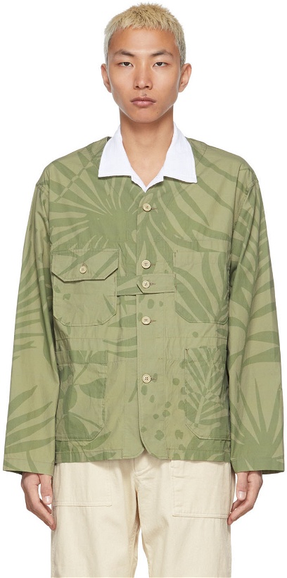 Photo: Engineered Garments Green Lea Print Jacket