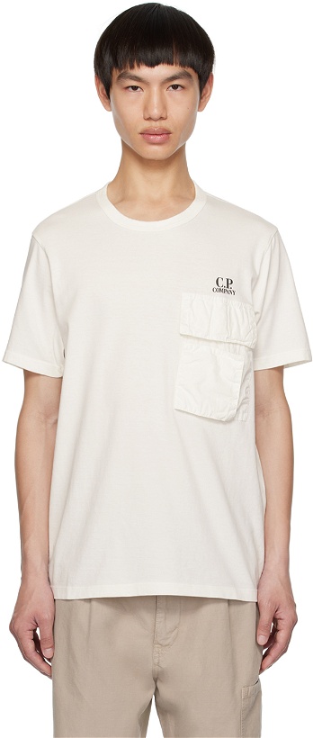 Photo: C.P. Company White Printed T-Shirt