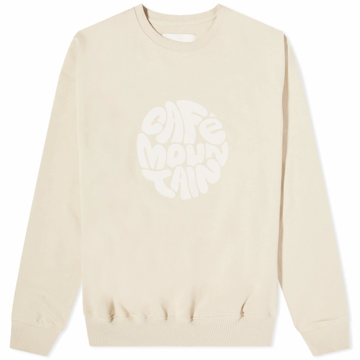 Photo: Café Mountain Men's Flow Logo Crew Sweater in Taupe
