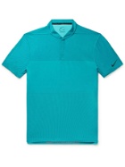 NIKE GOLF - Tiger Woods Striped Dri-FIT and Mesh Golf Shirt - Blue