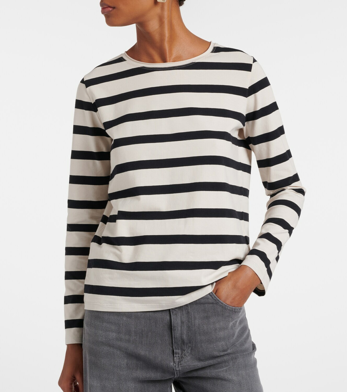 'S Max Mara Divina striped cotton-blend jersey T-shirt