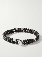 Mikia - Rainbow Obsidian Silver Beaded Bracelet