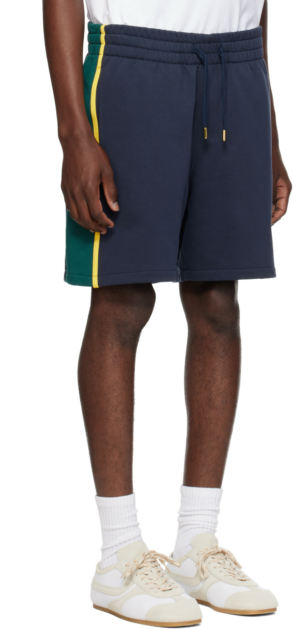Casablanca Navy Panelled Sweat Shorts