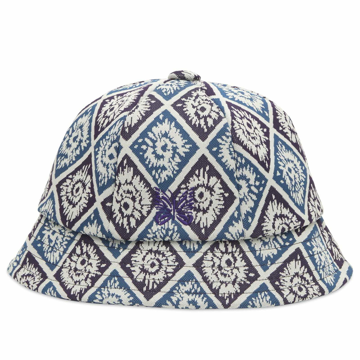 Needles Men's Jacquard Bermuda Hat in Blue/Purple