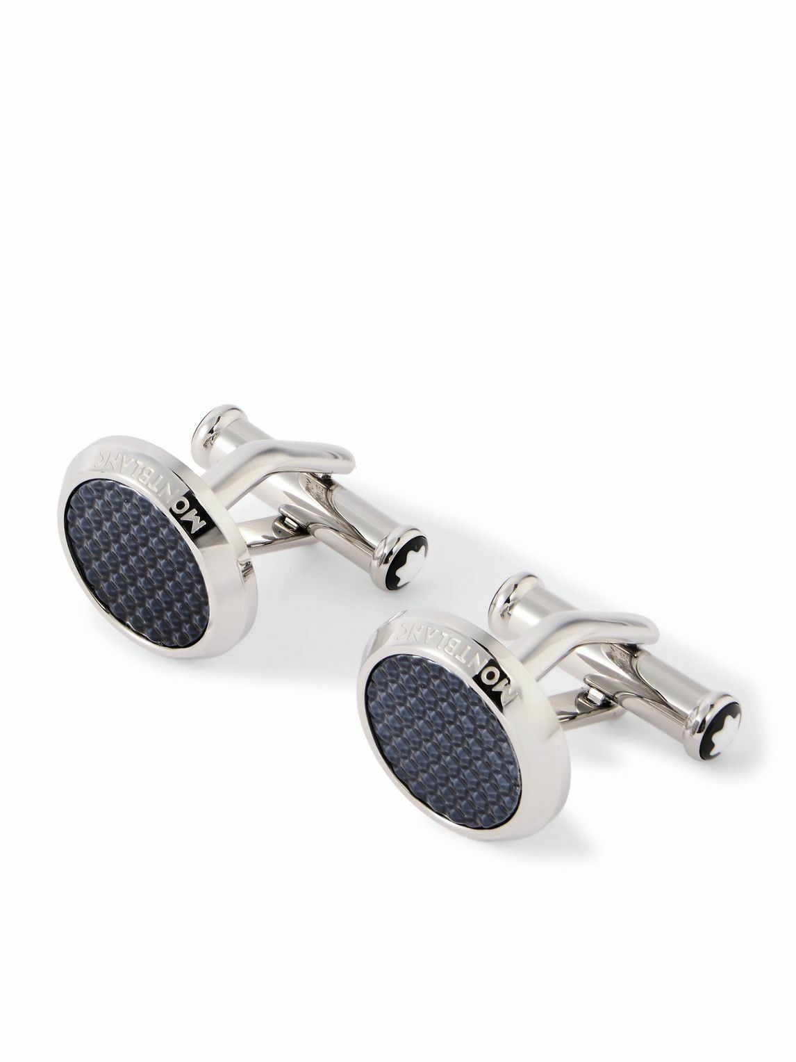 MONTBLANC タイピン カフリンクス グレー×シルバー Montblanc - Meisterstück Lacquered Stainless Steel Cufflinks Montblanc