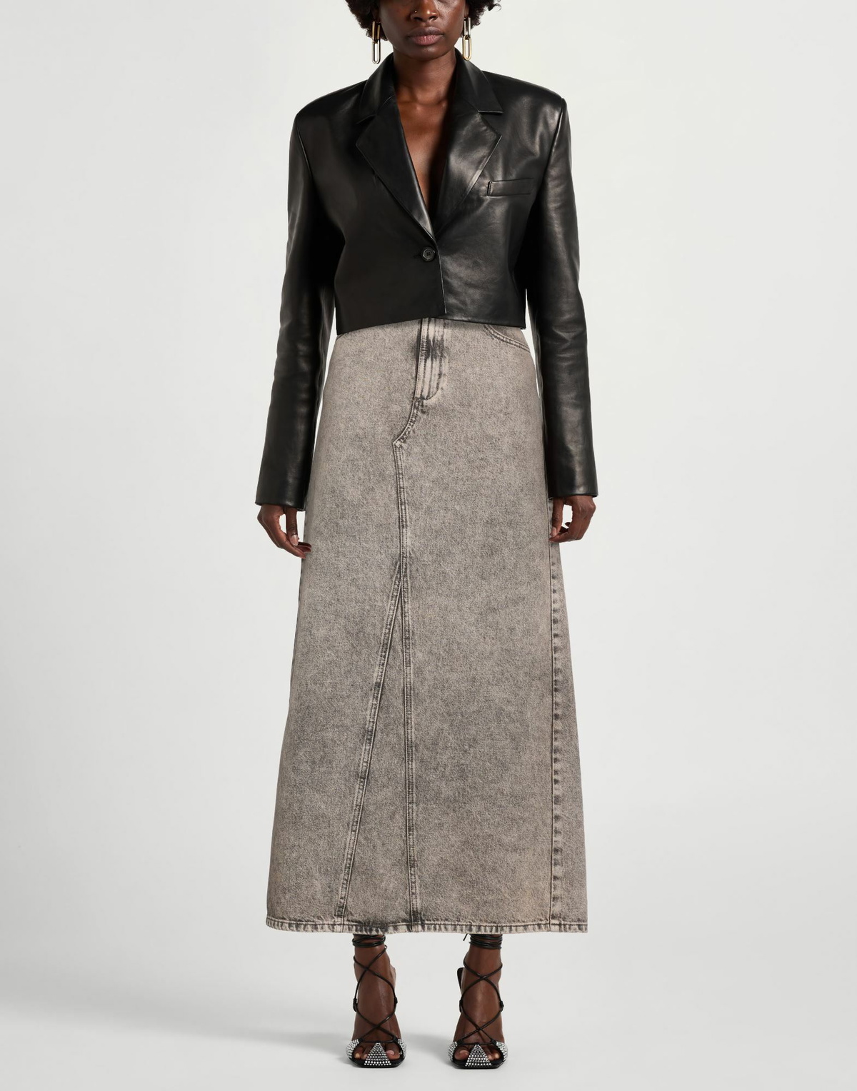 Gestuz Womens Denim skirt in Black