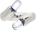Lorette Colé Duprat SSENSE Exclusive Silver & Blue Resin Ring