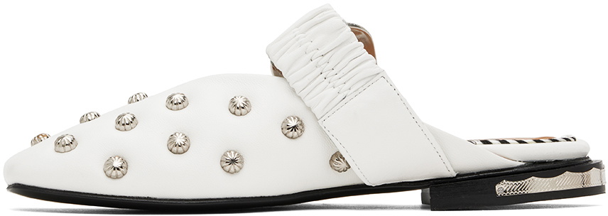 Toga Pulla White Studded Slippers
