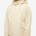 Auralee Men's Washi Zip Hooded Jacket in Ivory Beige