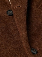 Séfr - Alois Brushed-Knit Coat - Brown