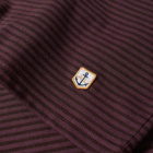 Armor-Lux Men's Callac Striped T-Shirt in Dark Burgundy/Moka
