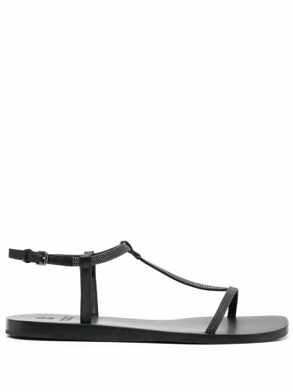 BRUNELLO CUCINELLI - Shiny Straps Leather Sandals Brunello Cucinelli