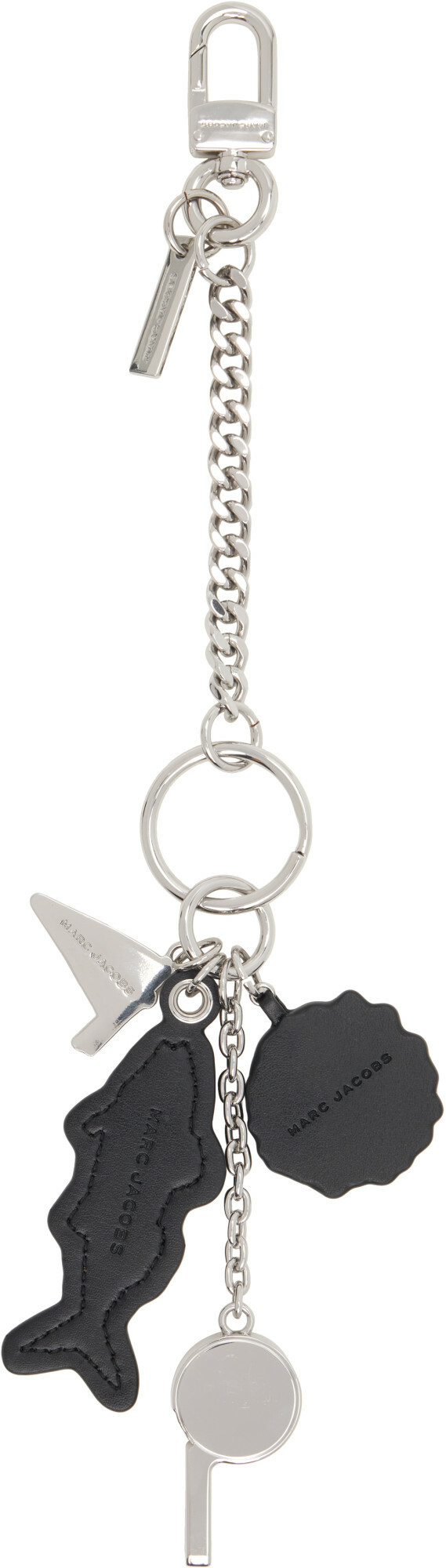 Marc Jacobs Silver Camp Whistle Cluster Bag Charm