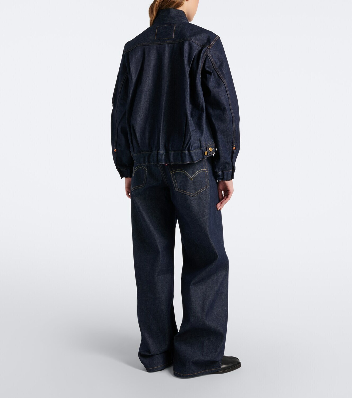 Sacai Belted wide-leg jeans