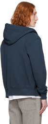 Maison Kitsuné Navy Bold Fox Head Comfort Zipped Hoodie